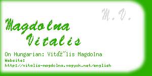 magdolna vitalis business card